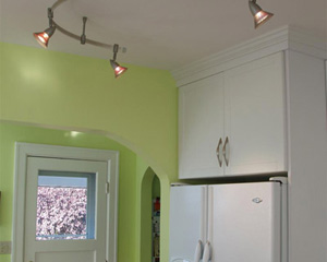 New lights brighten up the kitchen