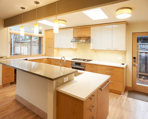 kitchen remodel including island with sink