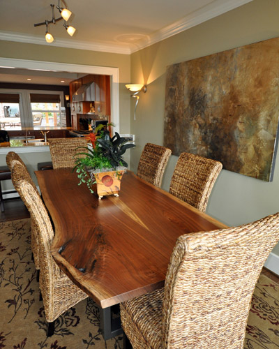The dining room table