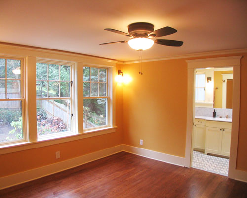 From the inside, the goal was to create more room - first by adding the closet dormer and second by widening the entire room by 3 feet, Seattle dormer addition