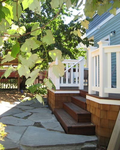 After: a gracious Ipea deck for barbecuing and entertaining
