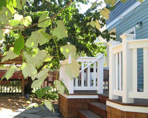 After: a gracious Ipea deck for barbecuing and entertaining