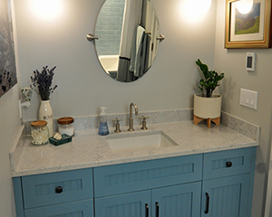 vanity in west seattle basement remodel