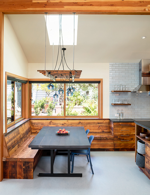 dining space attached to kitchen