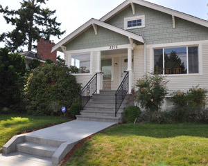 Craftsman porch Remodel Seattle, Seattle porch rebuild, Outdoor entryway remodel